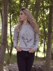 Dámský crewneck Pure nature - šedý