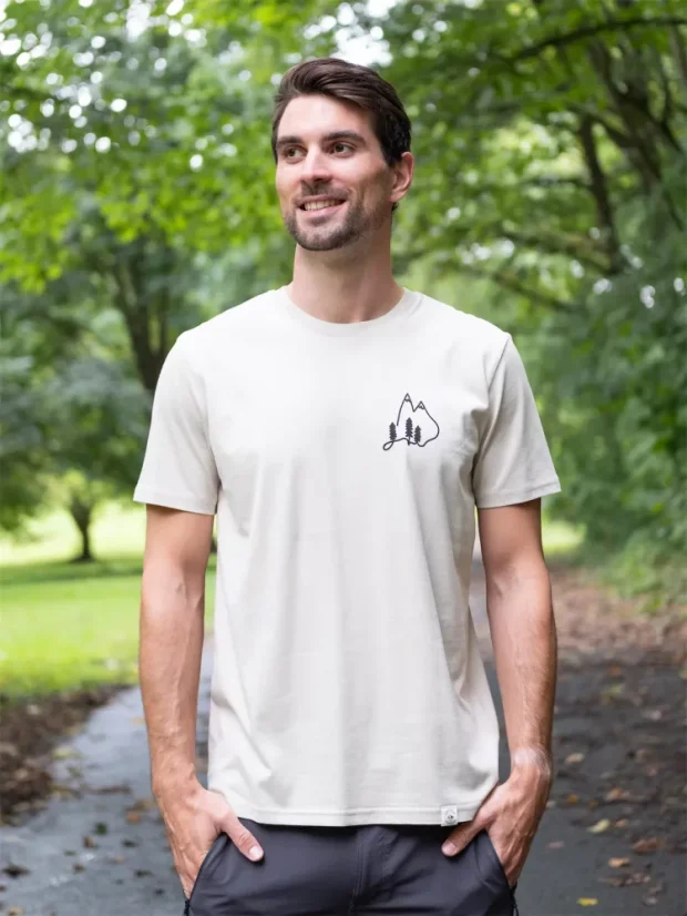 Pánské tričko Vrcholky - béžové