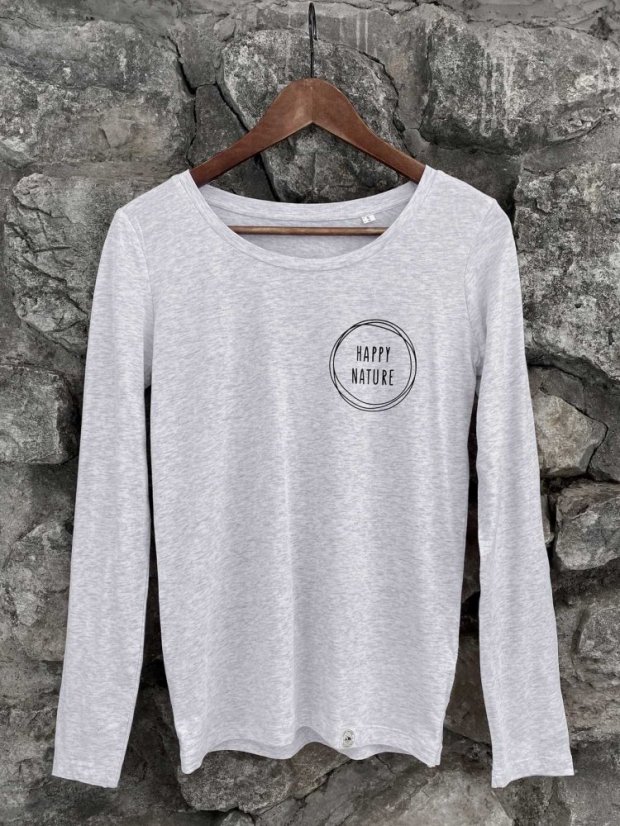 Zachraňte dámské šedé tričko Connection - dlouhý rukáv