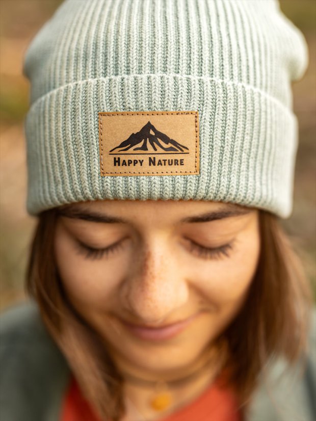 Čepice žebrovaná Mountains - mintová