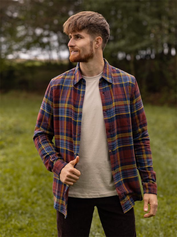 Pánská flanelová košile - károvaná