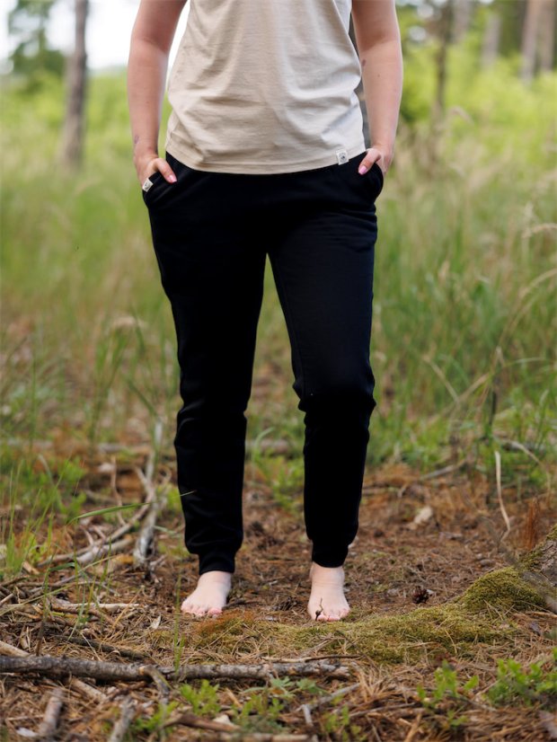 Dámské tepláky Bez potisku - černé