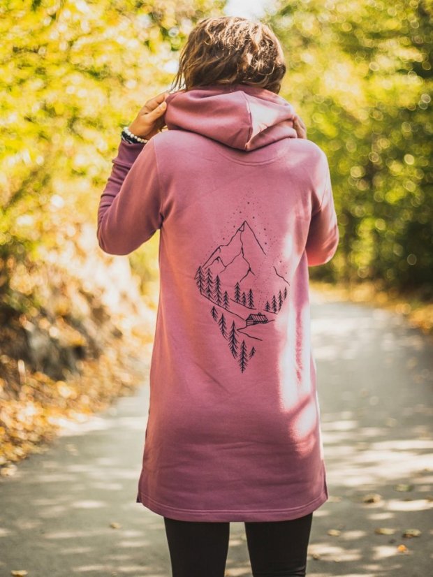 Dámské mikinošaty Pure nature - ibiškové