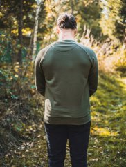 Zachraňte pánská mikina bez kapuce Hory - zelená