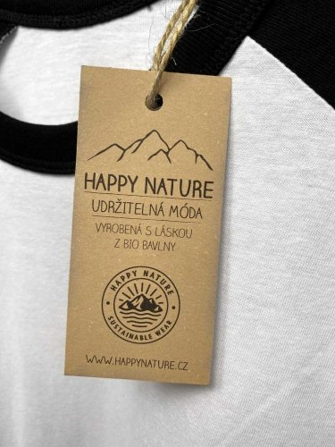 Zachraňte pánský raglan Happy Nature logo - dlouhý rukáv