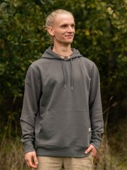 Pánská mikina Bez potisku - lávově šedá