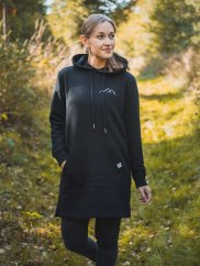 Dámské mikinošaty Hory - černé