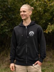 Pánská rozepínací mikina V srdci - černá