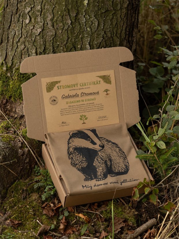 Dámské tričko s dlouhým Jezevec - hnědé