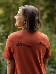 Dámské tričko Pohoří - cihlové