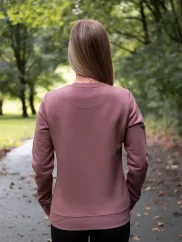 Dámská mikina bez kapuce Bez potisku - ibišková