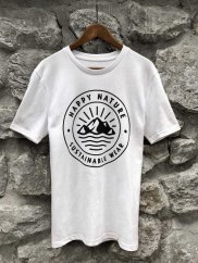 Pánské tričko Happy Nature logo - bílé
