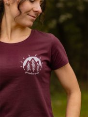 Dámské tričko V srdci - vínové