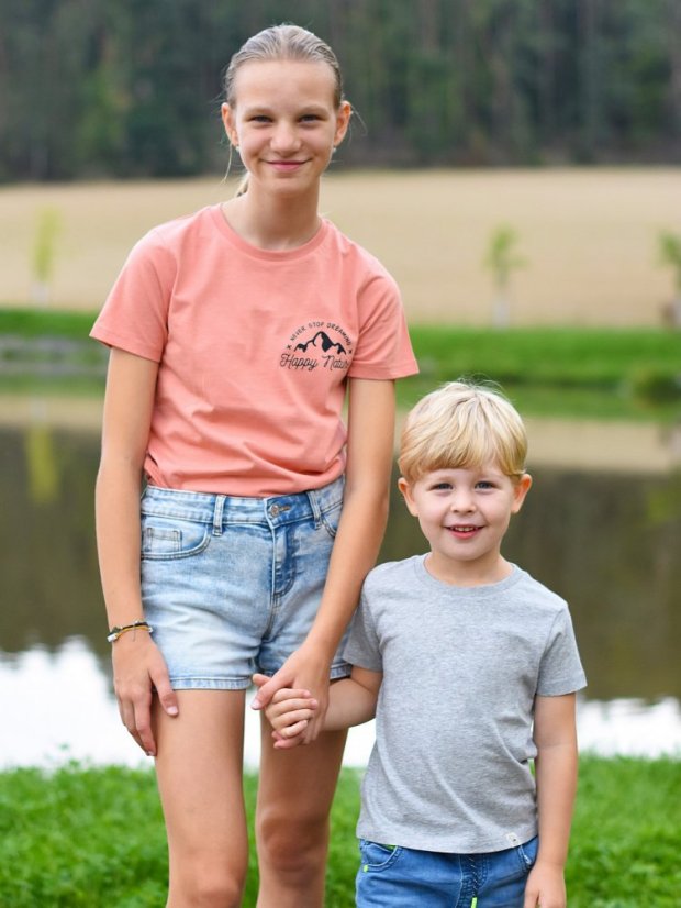 Dětské tričko Bez potisku - šedé