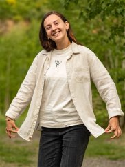 Dámská lněná košile - naturální