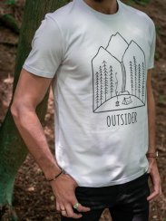 Zachraňte pánské tričko Outsider - bílé