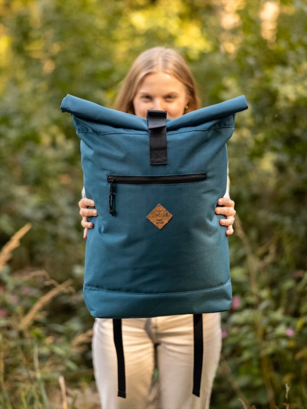 Batoh recyklovaný Příroda - modrozelený