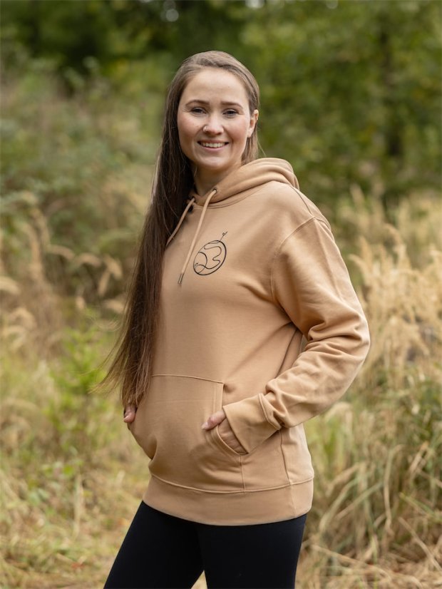 Dámská mikina Planetka - béžově hnědá