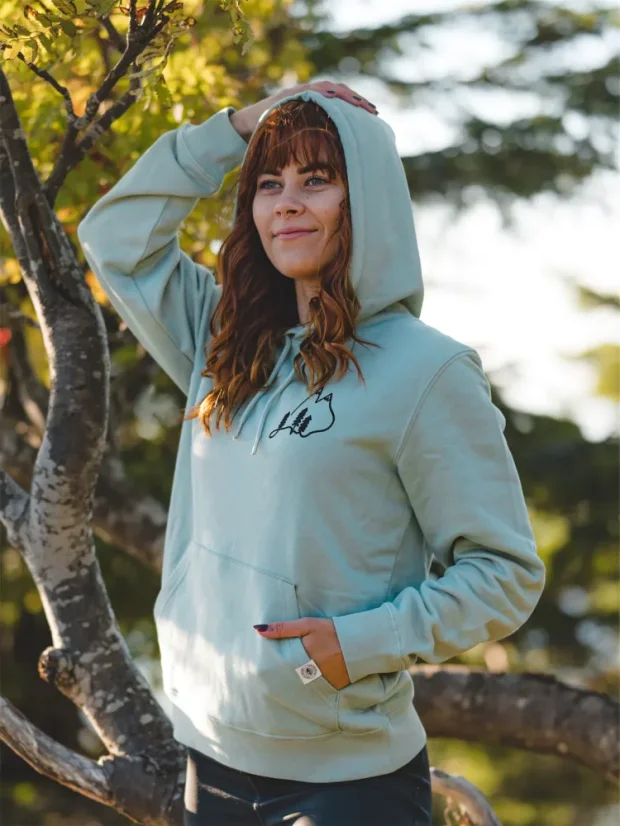 Dámská mikina Vrcholky - mintová