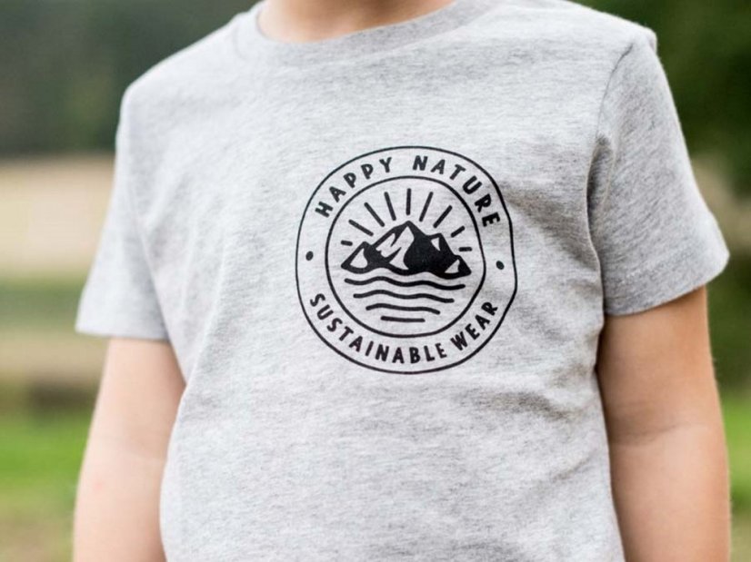 Dětské tričko HN Logo malé - šedé