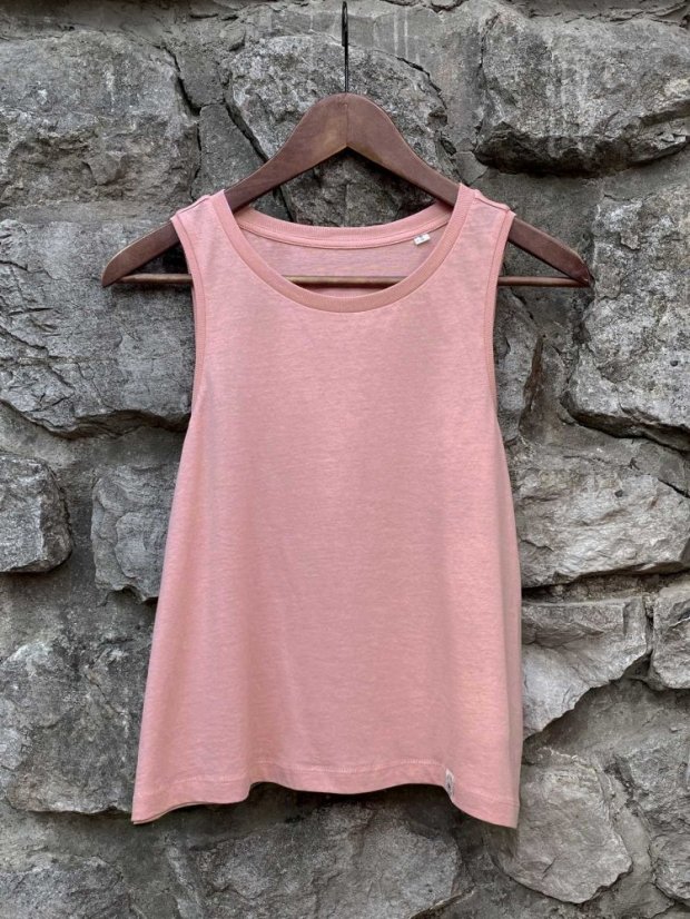 Zachraňte dámské volné tílko Hory - růžové