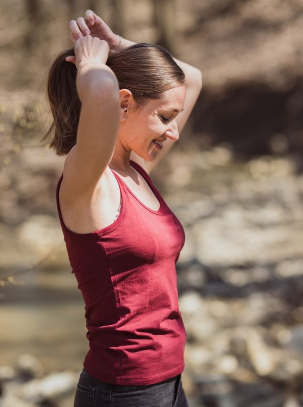 Zachraňte dámské tílko Connection - vínové