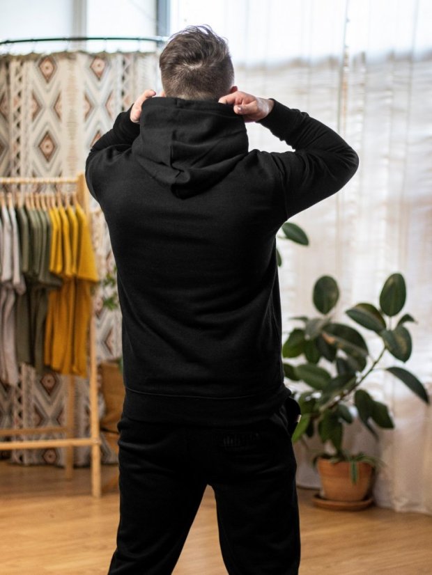 Pánská mikina 10 stromů - černá