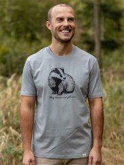 Pánské tričko Jezevec - šedomodré