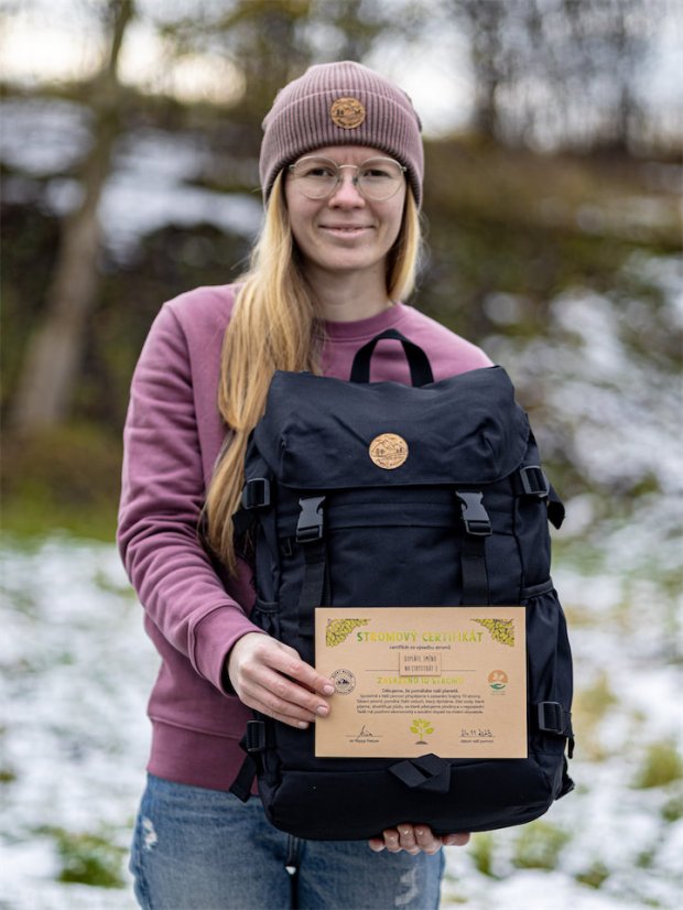 Batoh recyklovaný Krajinka - černý