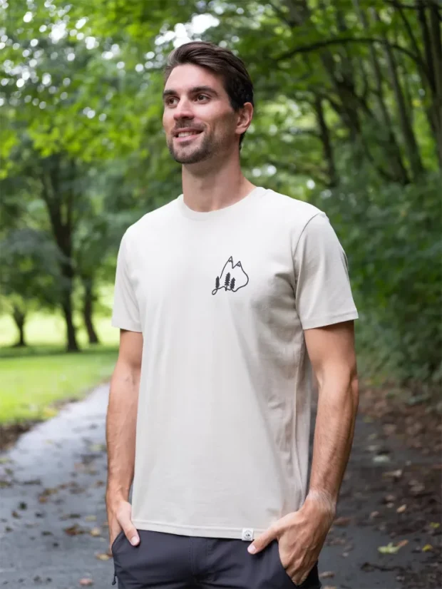 Pánské tričko Vrcholky - béžové