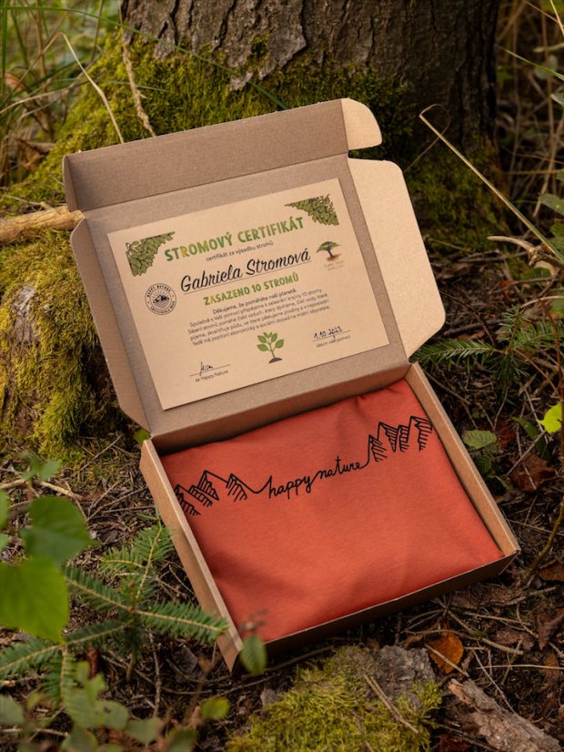 Dámské tričko Pohoří - cihlové