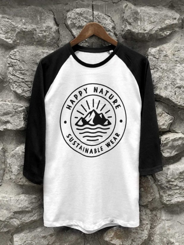 Zachraňte pánský raglan Happy Nature logo