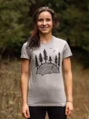Dámské tričko Les - šedé