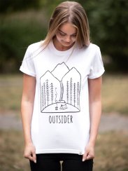 Zachraňte dámské tričko Outsider - bílé