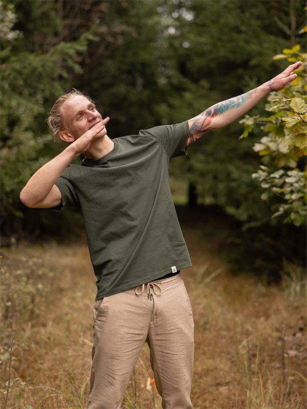 Pánské tričko Bez potisku - zelené