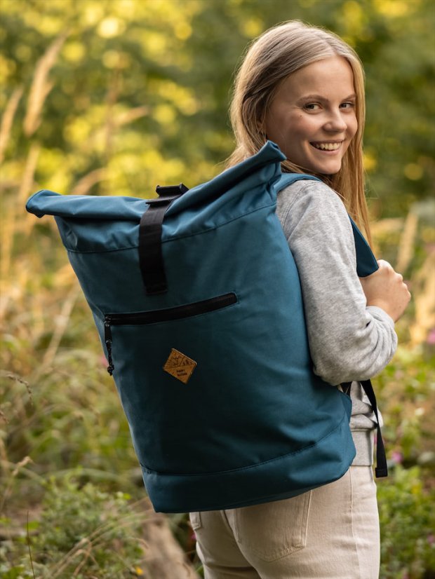 Batoh recyklovaný Příroda - modrozelený