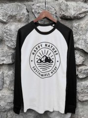 Pánský raglan Happy Nature logo - dlouhý rukáv