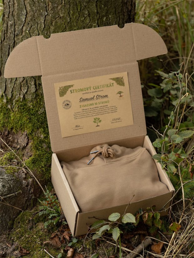 Pánská mikina Bez potisku - hnědá