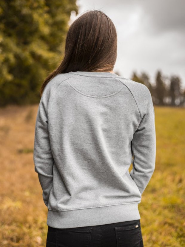 Zachraňte dámský crewneck Just hanging - šedý