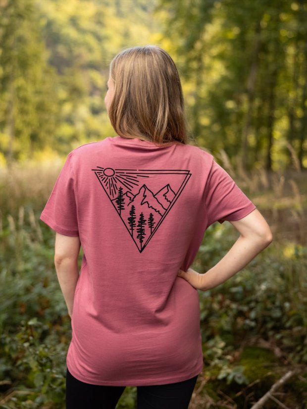 Dámské tričko Východ - malinové