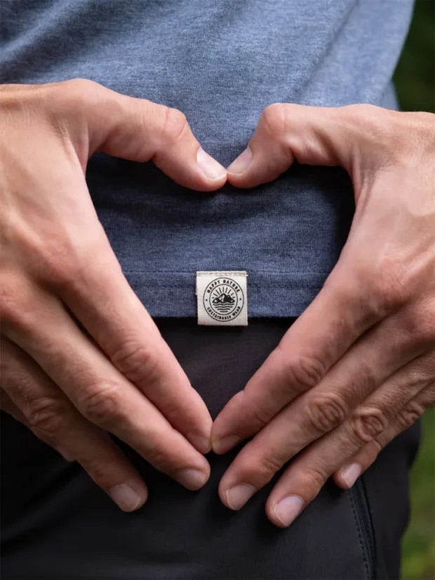 Pánské tričko Vrcholky - modrošedé