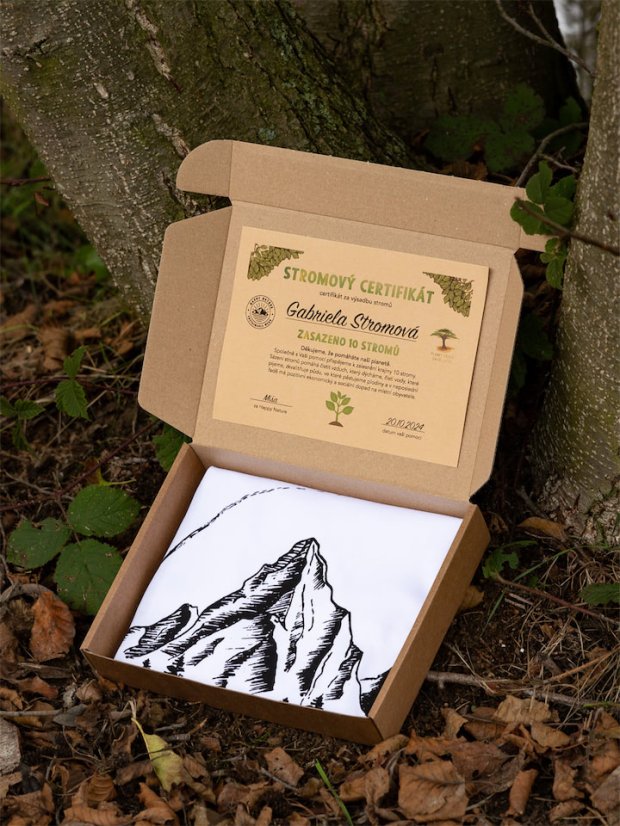 Dámské tričko V horách - bílé