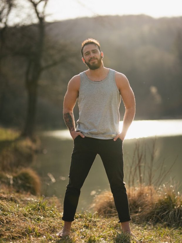 Pánské tílko Bez potisku - šedé