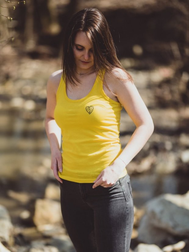 Dámské tílko Lísteček - žluté