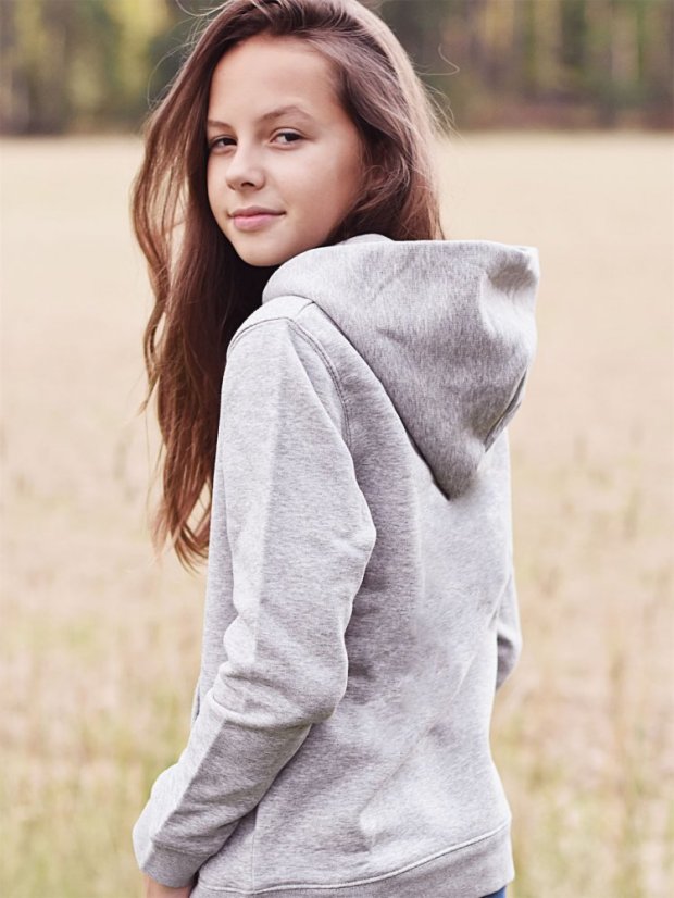 Dětská rozepínací mikina Bez potisku - šedá