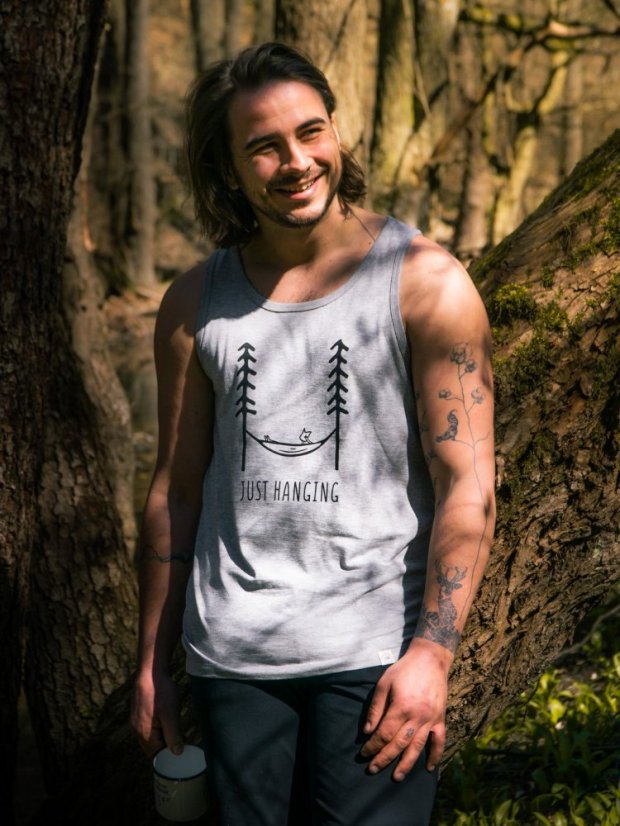 Pánské tílko Just hanging - šedé