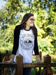 Dámský raglan Happy Nature logo - volný střih