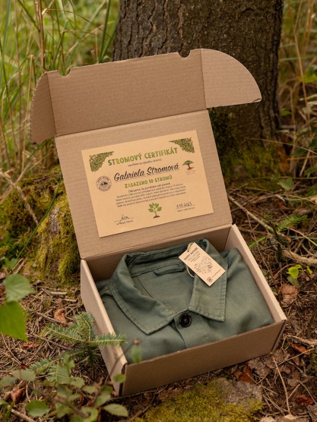 Košilová bunda - zelená