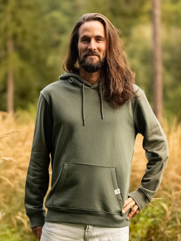 Pánská mikina Bez potisku - khaki