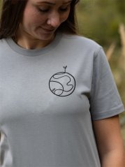 Dámské tričko Planetka - šedomodré